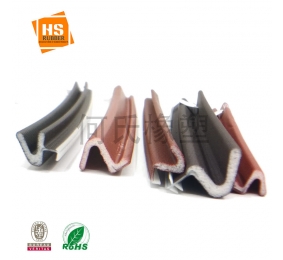 廠家定制銷售pu聚氨酯發泡+pp骨架包覆式密封條 防盜門木門膠條